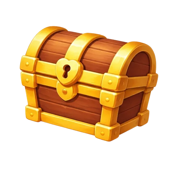 A golden treasure chest