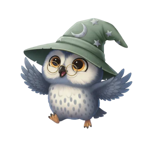 Mascotte hibou d'Harmonia
