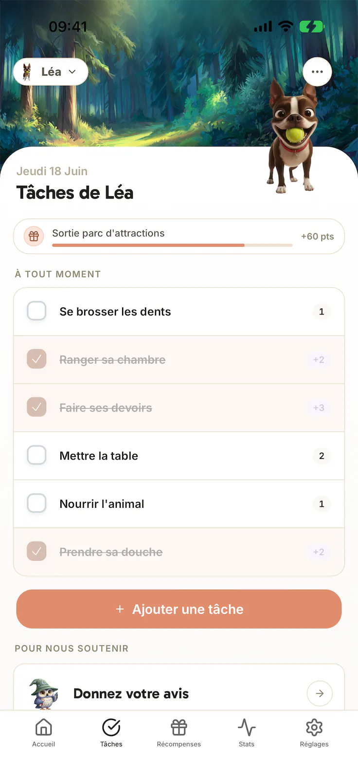 Liste des missions de l'enfant dans Harmonia