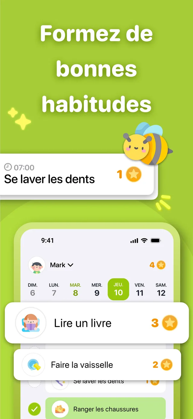 Ficha de NeatKid en el App Store: tareas del día de un niño, con las estrellas de cada tarea