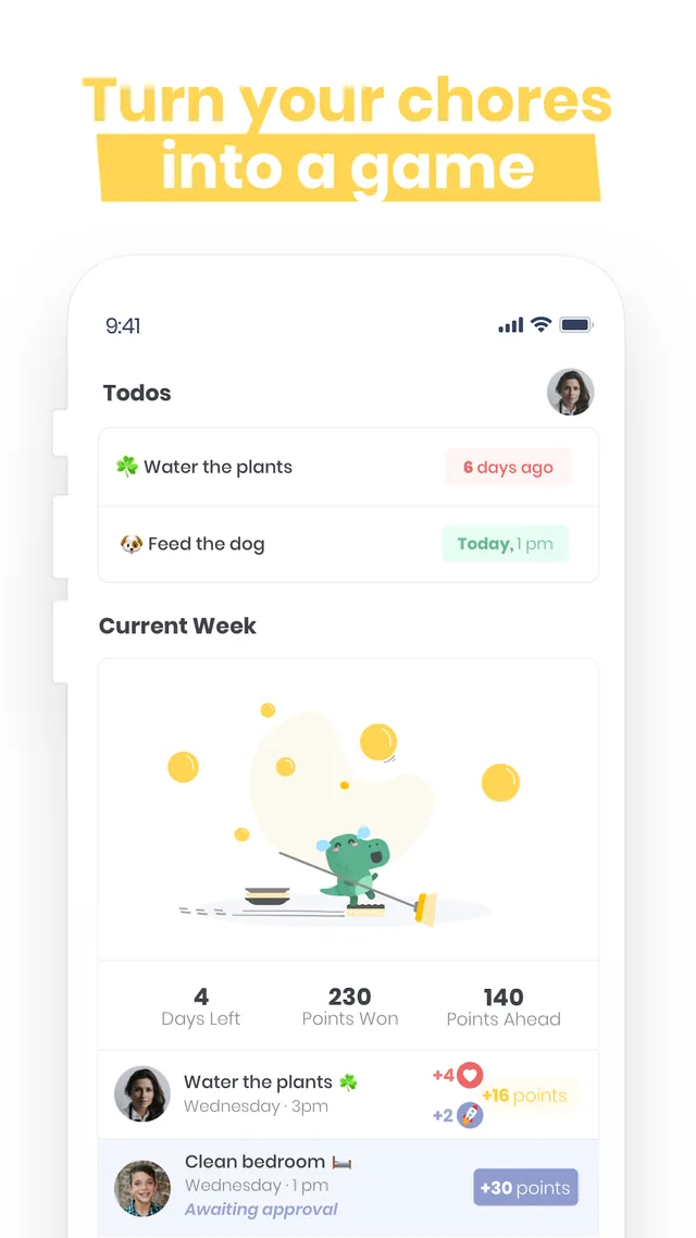 Nipto App Store listing: household to-do list and points for the week